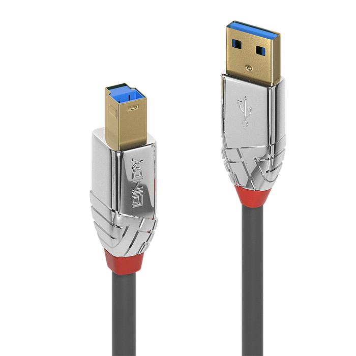 Lindy Cromo Line 2m USB 3.0 Type-A to Type-B Cable Lindy Cromo Line 2m USB 3.0 Type-A Male to USB Type-B Male Cable