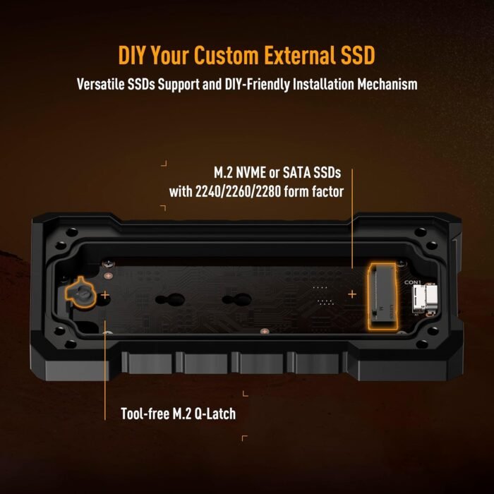 ASUS TUF Gaming A2 USB-C 3.2 Gen 2 M.2 NVMe SSD Enclosure ESD-T1W