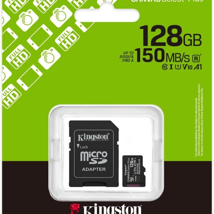 Kingston Canvas Select Plus 128GB microSDXC Class 10 UHS-I Memory Card