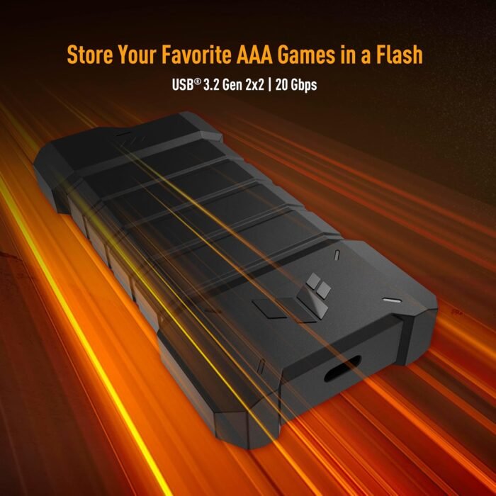 ASUS TUF Gaming A2 USB-C 3.2 Gen 2 M.2 NVMe SSD Enclosure ESD-T1W