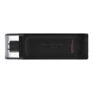 Kingston DataTraveler 70 128GB USB-C USB 3.2 Gen 1 Flash Drive - Black