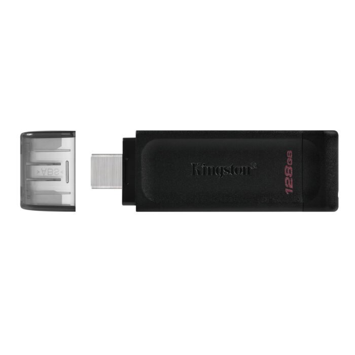 Kingston DataTraveler 70 128GB USB-C USB 3.2 Gen 1 Flash Drive Kingston DataTraveler 70 128GB USB-C USB 3.2 Gen 1 Flash Drive - Black
