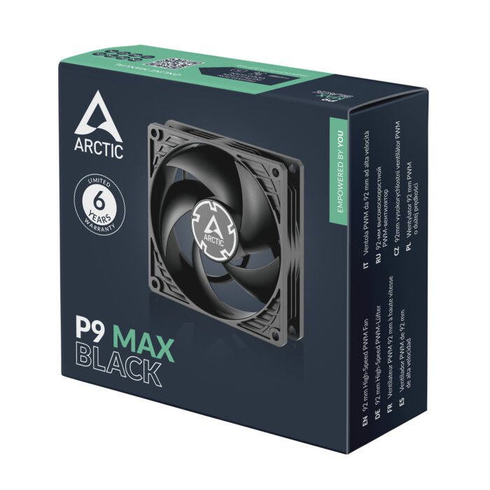 ARCTIC P9 Max 92mm PWM Case Fan ARCTIC P9 Max 92mm PWM High Performance Case Fan