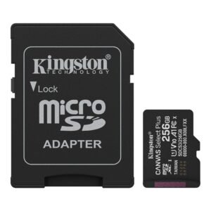 Kingston Canvas Select Plus Gen3 256GB microSDXC UHS-I A1 Memory Card with SD Adapter