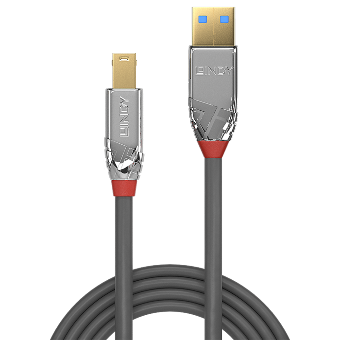 Lindy Cromo Line 2m USB 3.0 Type-A to Type-B Cable Lindy Cromo Line 2m USB 3.0 Type-A Male to USB Type-B Male Cable